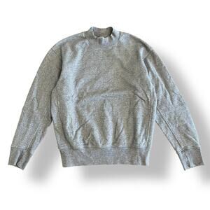 Uniqlo U Men’s Heather Gray Size M Minimalist Mock Neck Pullover Sweatshirt